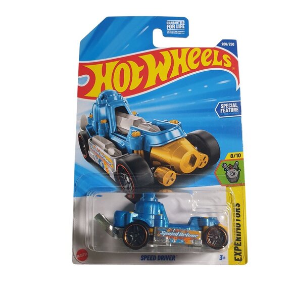 Hot Wheels Speed Driver Blue Gold Experimotors 206/250 Special Feature - Picture 1 of 7